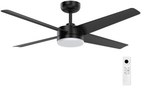 Brilliant-132cm-Black-Matt-Grace-4-Blade-DC-Ceiling-Fan-With-Remote-And-LED-Light on sale