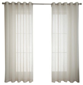 Windoware-Renzo-223cm-x-180cm-Sheer-Eyelet-Curtains-in-Natural on sale