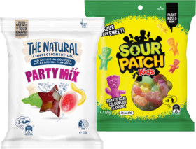 The+Natural+Confectionery+Co.+Bags+130%E2%80%91230g+or+Sour+Patch+Kids+190g+Selected+Varieties