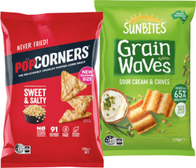 PopCorners+130g+or+Sunbites+Grain+Waves+Wholegrain+Chips+170g+Selected+Varieties