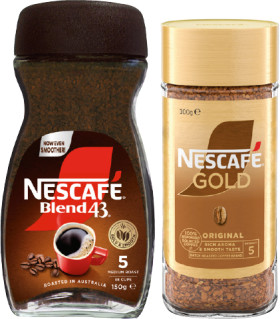 Nescaf%26eacute%3B+Blend+43+Instant+Coffee+140%E2%80%91150g+or+Gold+90%E2%80%91100g+Selected+Varieties