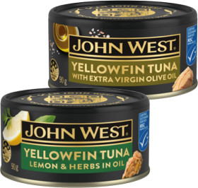 John+West+Yellowfin+Tuna+90g+Selected+Varieties