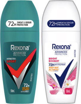 Rexona+Advanced+Protection+72hr+Antiperspirant+Roll%E2%80%91On+50mL+Selected+Varieties