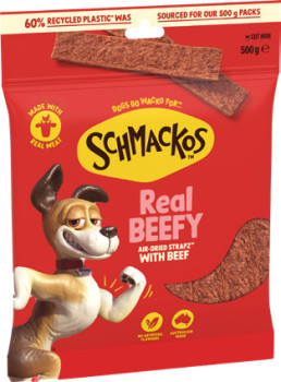 Schmackos+Strapz+or+Stix+Dog+Treats+500g+Selected+Varieties