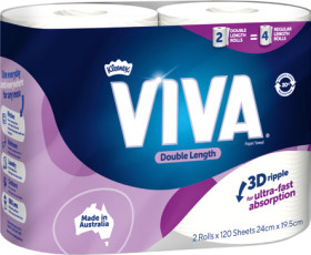 Viva+Double+Length+Paper+Towel+2+Pack+Selected+Varieties