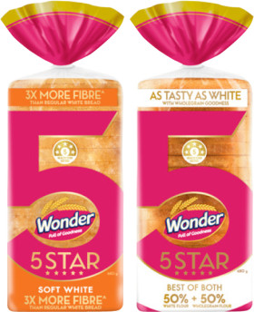 Wonder+Bread+5+Star+680g+Selected+Varieties