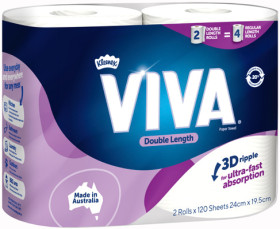 Viva+Double+Length+Paper+Towel+2+Pack+Selected+Varieties